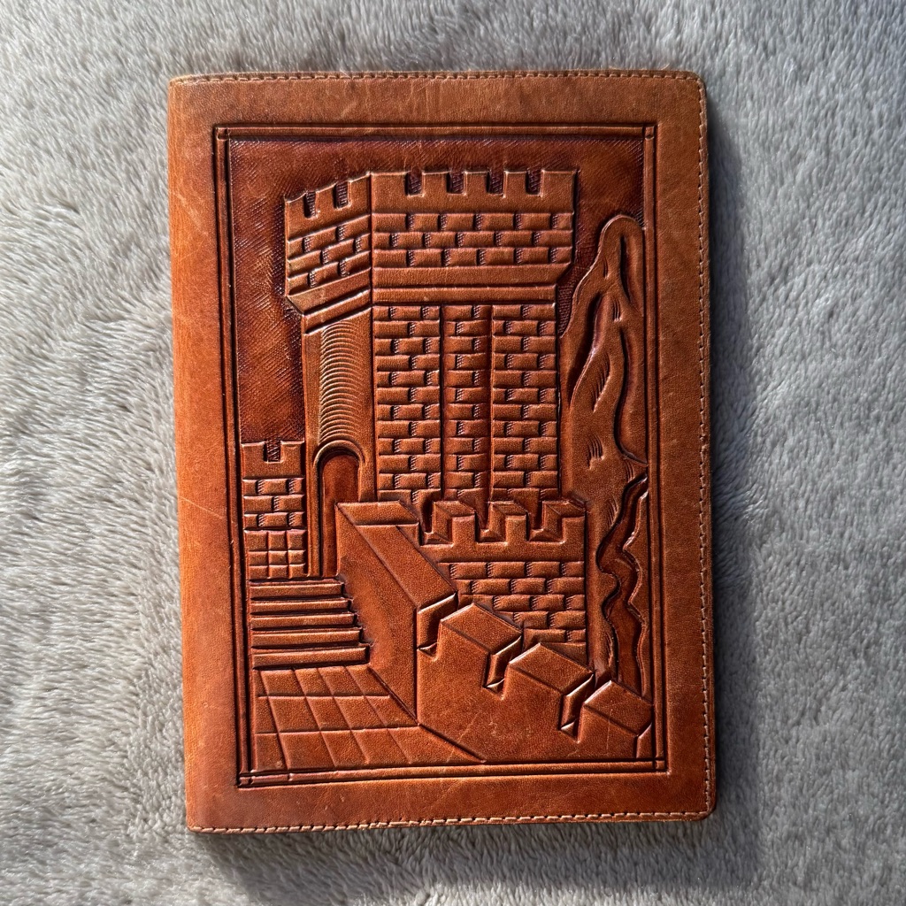 Vintage Tooled Leather Passport Or Journal Cover